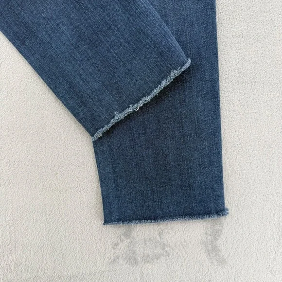 AG Adriano Goldschmied The Stilt Crop Cigarette Jeans Raw Hem Blue Size 30 - Picture 10 of 13